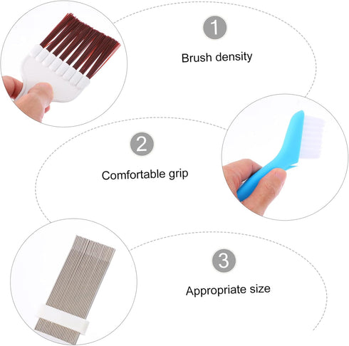 HOMSFOU Air Conditioner Cleaning Brush Set, Kitchen Cleaning Brush, Cooling Fin Comb Cleaner Tool for A/C Condenser