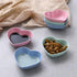 Heart Shape Appetizer Plates, Eco-Friendly Mini Bowls for Seasoning Dishes, 3pcs Fall Resistant