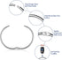 24 Pack Rust Proof Shower Curtain Rings, Circular Decorative Hooks for Bathroom, Metal Rings for Shower Curtain (Chrome)