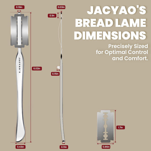 304 10 JACYAO'S Bread Lame, Sourdough Scoring Tool Made From Stainless Steel, Professional Bread Scoring Tool