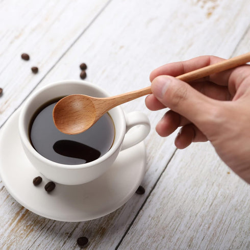 DROENTIL 4 6 Inch 4 7.87 Inch PCS Honey Dipper Sticks and PCS Coffee Stirring Spoons, Beech Wooden Honey Spoon Stirrer
