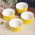homEdge Porcelain Ramekins Set, 240 ml / 8 Fl Ounces Ice Cream Bowl, Set of 6 Yellow