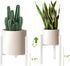 12 14 16 inch Plants-1ps IZIDDO Adjustable Plant Stand Indoor, White Metal Planter Stands Outdoor, Mid Century Modern