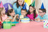Exquisite Party Solids 54 Inch X 100 Feet Pink Plastic Table Cover Roll, Cut-to-Size Box with Convenient Slide Cutter