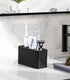 Luxspire Toothbrush Holder, 3 Slots Electric Toothbrush and Toothpaste Stand, Bathroom Countertop Organizer - Black