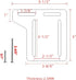 2Pcs Bed Frame Conversion Kit, Heavy Duty Adapter Bracket, Headboard Attachment with Hardware, Full to Queen
