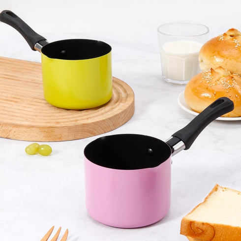 CHEFMADE Mini Milk Coffee Warmer, Non-stick 550ML Pot for Milk, Chocolate, Coffee, and Butter with Double Diversion Port