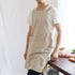 NEWGEM Japanese Linen Cross Back Kitchen Cooking Aprons for Men, with Pockets for Baking, Gardening, Khaki