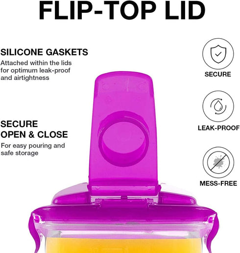 LocknLock Aqua 3 Quarts Water Jug with Handle, BPA Free Plastic Pitcher, Flip Top Lid, Purple for Teas and Juices