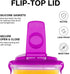 LocknLock Aqua 3 Quarts Water Jug with Handle, BPA Free Plastic Pitcher, Flip Top Lid, Purple for Teas and Juices