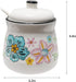 MaoYaMao 12oz Ceramic Sugar Bowl with Lid and Spoon Sugar Container Sugar Holder for Coffee Bar,Home and Kitchen