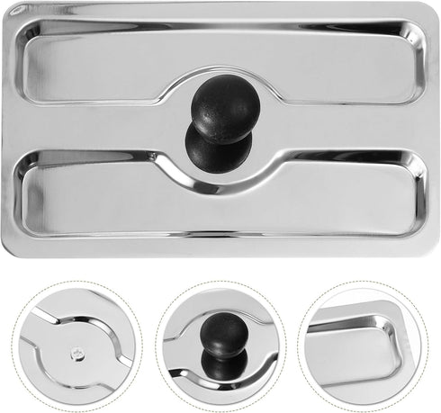 Slice Toaster Lid 2 Slice Toaster Cover Stainless Steel Toaster Appliance Cover Bread Maker Cover Toaster and Fingerprint Protection Machine Cover for Bread Machine Accessories