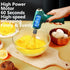 Electric Handheld Mixer with 2 Stirring Rods, 3 Speed Modes for Whipping, Mixing Pudding, Cookies, Cakes, Batters, USB