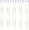 10 Piece Plate Hangers, 10 Inch Invisible Brass Wall Plate Hangers with 12 Piece Wall Hooks