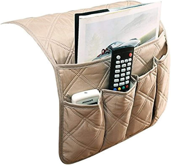Waterproof Sofa Arm Caddy Tray Organizer Bag for Couch Chair, Tidy Storage Pocket for Remote, Phone, Snacks, Glasses