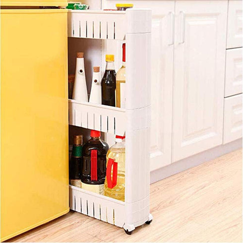 3-Tier Portable Storage Organizer Rack for Laundry, Bathroom, and Kitchen