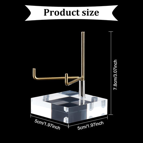 Adjustable Metal Arms Display Stand Easel with Acrylic Base Display Holder Suitable for Crystal Mineral Coral Rock Agate Fossil Collection