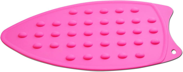Silicone Iron Rest Pad Hot Resistant Mat for Ironing Board (Hot Pink)