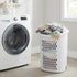 Generic White Wheeled Plastic Laundry Hamper Adult-Sized Rolling Basket With Handles For Home & Dorms