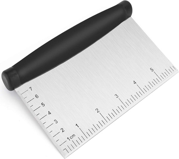 6 Inch Stainless Steel Dough Cutter & Chopper, Multi-Purpose Kitchen Tool for Baking and Cooking
