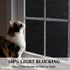 Mikomer 100% Total Blackout Window Film - Light Blocking Privacy Glass Door Film with Etched Flowers, 17.5In. by 78.7In.