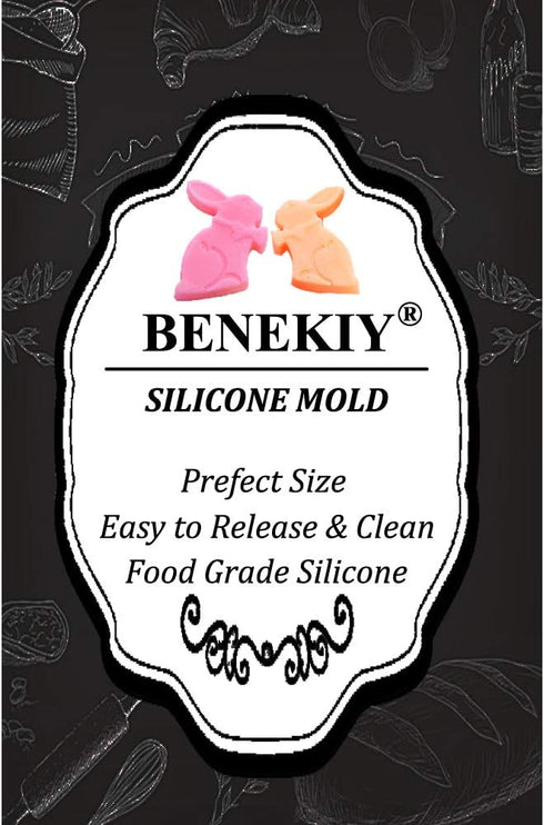 2 Pack Easter Rabbit Bunny Egg Silicone Molds, 3D Easter-theme Baking Mould Tray for DIY Baking Tool, Chocolate Cake