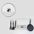 Universal Pot Lid Organizer - 5 Pcs Pan Lids Organizers for Cabinet Door Wall Mount Storage, Fits 6" to 13.5"