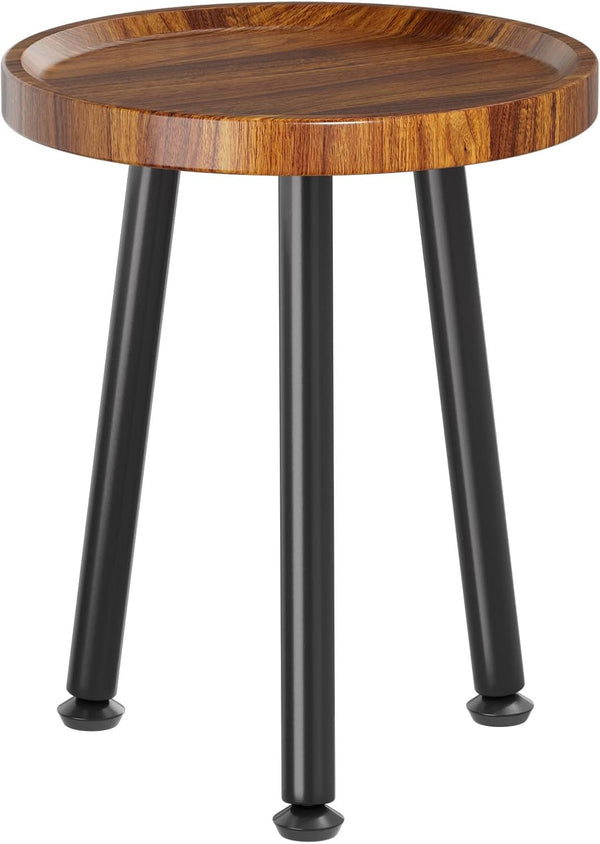 Ekisemio Plant Stand Outdoor Indoor, Mid Century Wood Side Table with Walnut