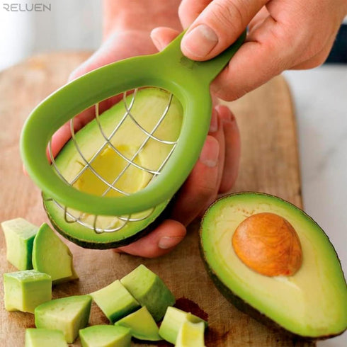 Avocado Slicer Tool - 3.2 x 6.3 Inches with Ergonomic Handle, Food-Grade Plastic and Stainless Steel