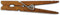 LWR CRAFTS Wooden Large Clothespins, 3-5/16" 30 Pieces Per Pack, Jacobean