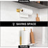 Paper Towel Holder - Self-Adhesive or Drilling, Gold, Upgraded Aluminum Kitchen Roll Dispenser Under Cabinet, Lighter