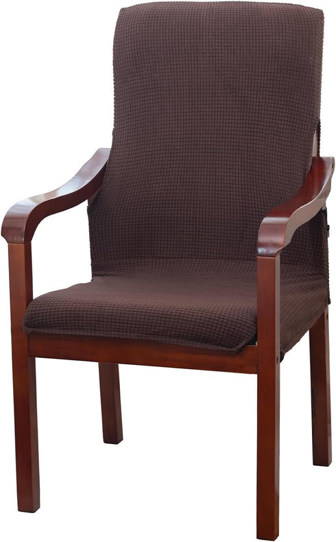 Deisy Dee Stretch Arm Chair Covers, Mid Century Chair Slipcovers, Accent Chair