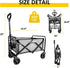 220Ibs Foldable Wagon Cart, Collapsible Wagon Cart with Heavy Duty Wheels, Portable Folding Utility Wagon