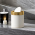 Small Trash Can with Lid - Mini Desk Trash Can, 1.5 Liter / 0.4 Gallon Metal Garbage Can for Countertop Coffee Bar,