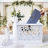 OurWarm PVC Hollow Wedding Envelope Box with Lock and Card Sign, Secure Money Box for Wedding Reception, Birthday, Baby