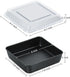 E-far 8x8 Inch Square Baking Pan with Lid Set, Nonstick Square Cake Pans Metal Bakeware for Oven Cooking Lasagna Brownies, Stainless Steel Core & Easy Release, 4 Pieces(2 Pans+2 Covers)