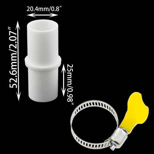 2 Sets Drain Connector Hose Washer Extension Adapter Washer Drain Extension Hose Stainless Steel Clamp Suitable for Washing Machine and Dishwasher Hose