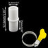2 Sets Drain Connector Hose Washer Extension Adapter Washer Drain Extension Hose Stainless Steel Clamp Suitable for Washing Machine and Dishwasher Hose