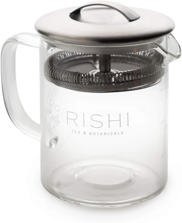 Rishi Tea Simple Brew Teapot - For 12oz Loose Tea Preparation, Built-in