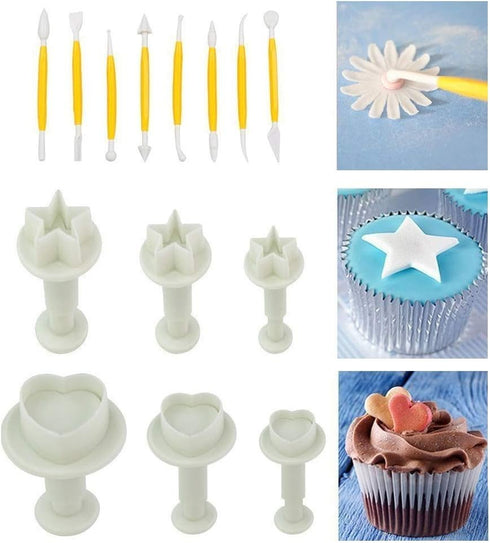 Fondant Cutters Molds Cake Decorating Tool, Icing Smoother, Sugarcraft Gumpaste Craft Flower Leaf Mold