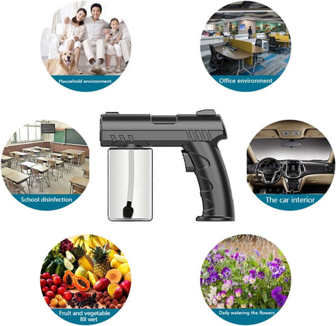 Generic Handheld Electric Nano Disinfection Spray with Blue Light Technology - Portable Atomizer for Home, Office