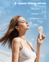 Handheld Fan, Portable Fan Mini Fan Powerful Hand Fan with 3 Speeds, USB Rechargeable Personal Fan, Makeup Lash Fan for Stylish Girls, Cute Small Pocket Fan for Travel/Outdoor/Home-Beige by Edvision