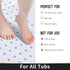Yimobra Non Slip Bath Mat, 34.5"x15.5" Long Tub Mat with Suction Cups, Machine Washable, White