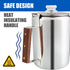 Camping Coffee Pot 9 Cups, Stainless Steel Coffee Percolator with Clear Top Glass Knob for Stovetop or Campfire Brewing
