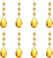 PATIKIL Teardrop Crystal Chandelier Pendants Beads, 8 Pack 100mm Length 38mm Chandelier