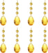 PATIKIL Teardrop Crystal Chandelier Pendants Beads, 8 Pack 100mm Length 38mm Chandelier
