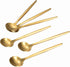IMEEA Gold Espresso Spoons, Stainless Steel Mini Teaspoons, 5.1-Inch, Set of 6 for Coffee