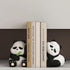 Whbbbj 2pcs Cute Panda Decorative Bookends, Resin Unique Animal Book Ends, Fun Modern Home Sculptures, Modern Panda