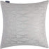 Silver Couch Throw Pillow Cover 1pc 20X20inch Ecru White Textural Linen Look Metallic Print Rhombus Decorative