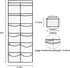 1 Pack 12Pockets Closet 4Hooks, (59'' 21.6'') Clear Crystal Large Hanging Shoe Organizer Over The Door Shoe Rack